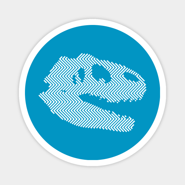 Tyrannosaurus Rex Skull Magnet by ClarkStreetPress